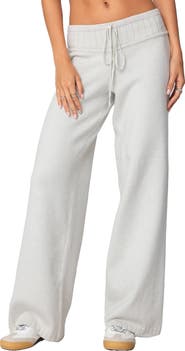 EDIKTED Russel Straight Leg Knit Pants