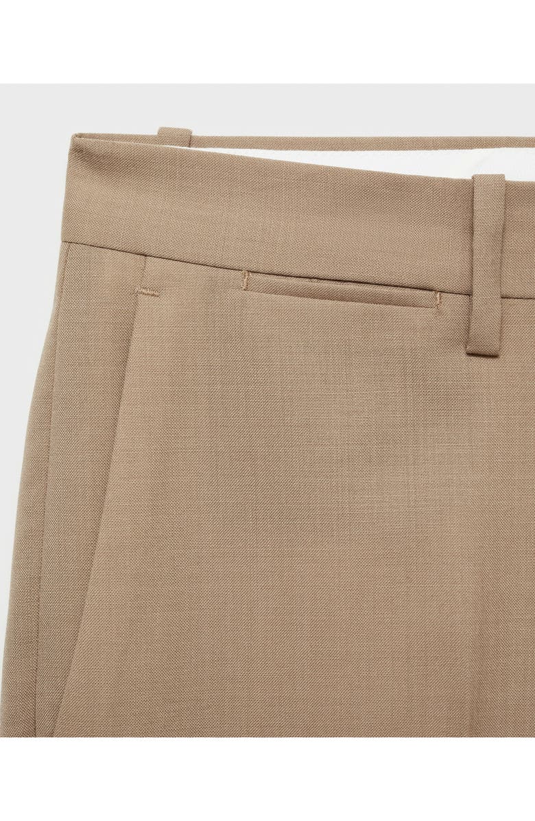 MANGO Turin Virgin Slim Fit Wool Pants, Alternate, color, Beige