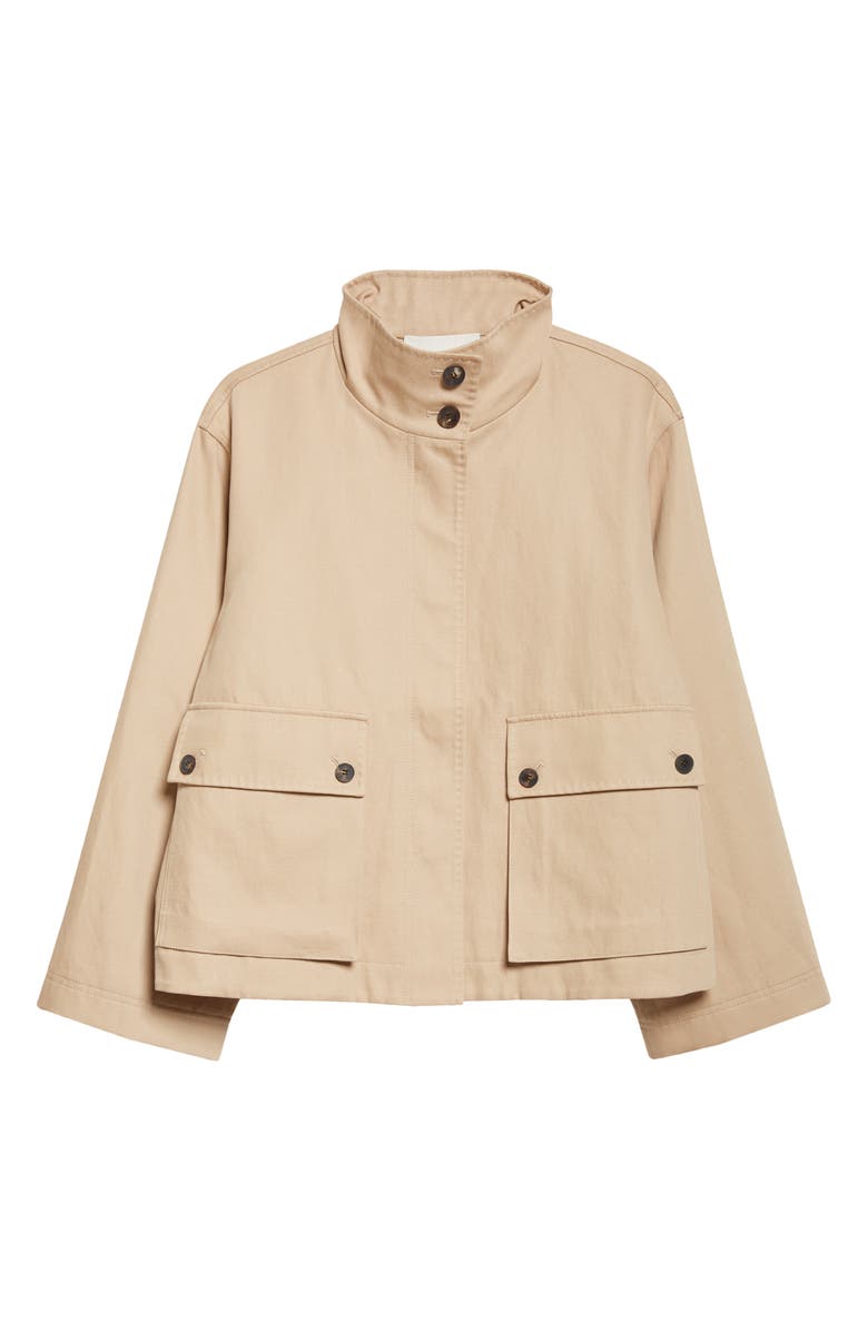 Lafayette 148 New York Cotton & Linen Cargo Jacket, Alternate, color, Natural