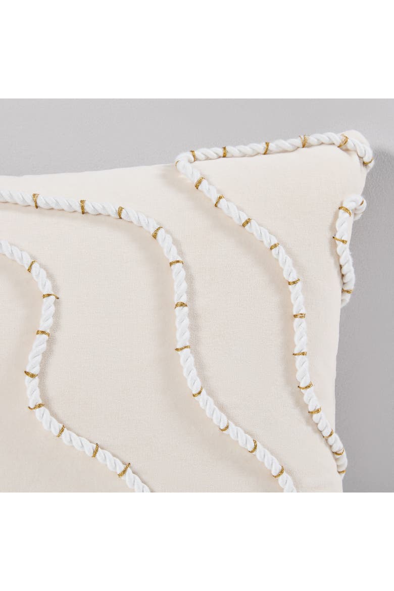 Yara Cotton Pillow Cover, Alternate, color, Cream