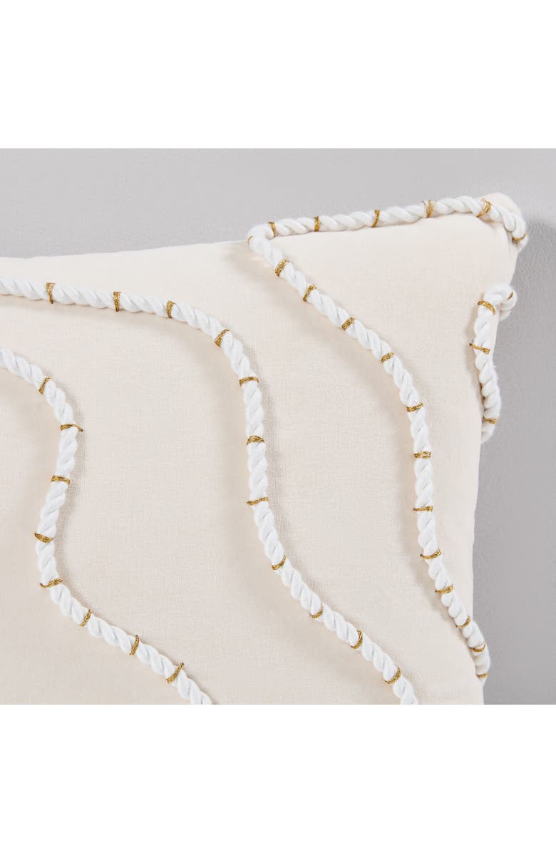 LUSH DECOR Yara Cotton Pillow Cover, Alternate, color, Cream