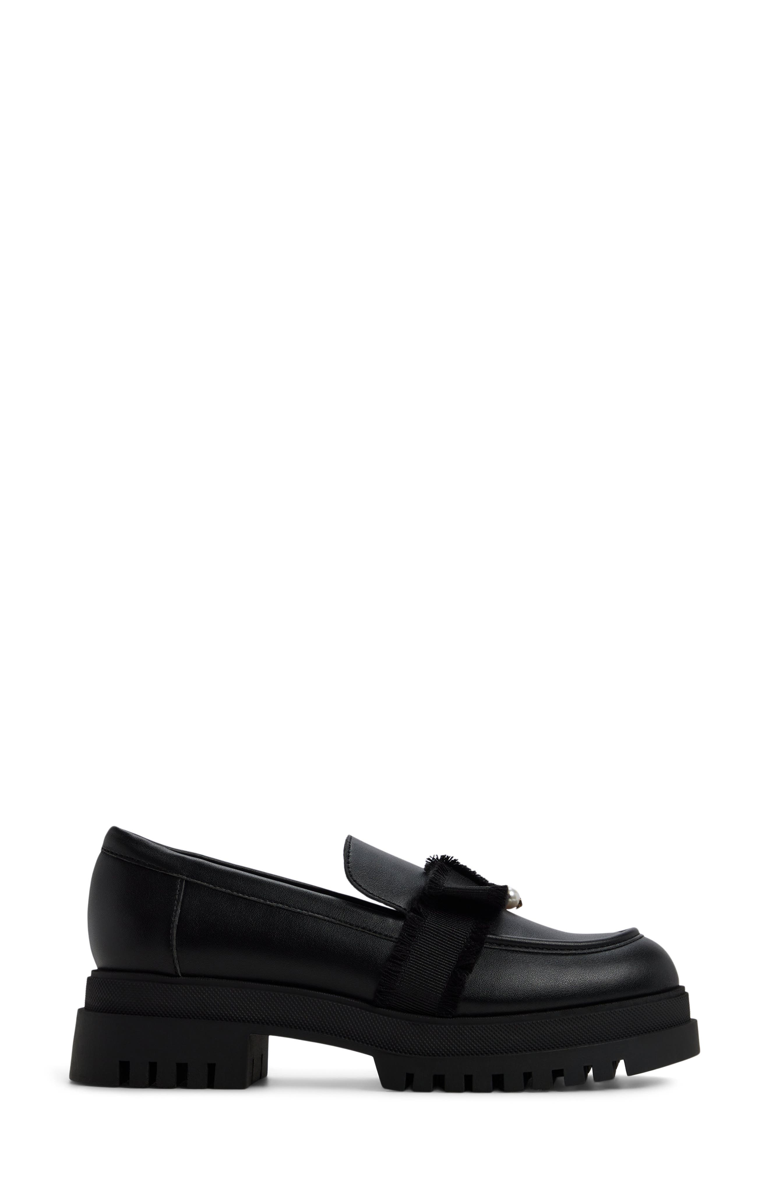 ALDO Theatric Platform Loafer, Alternate, color, Black