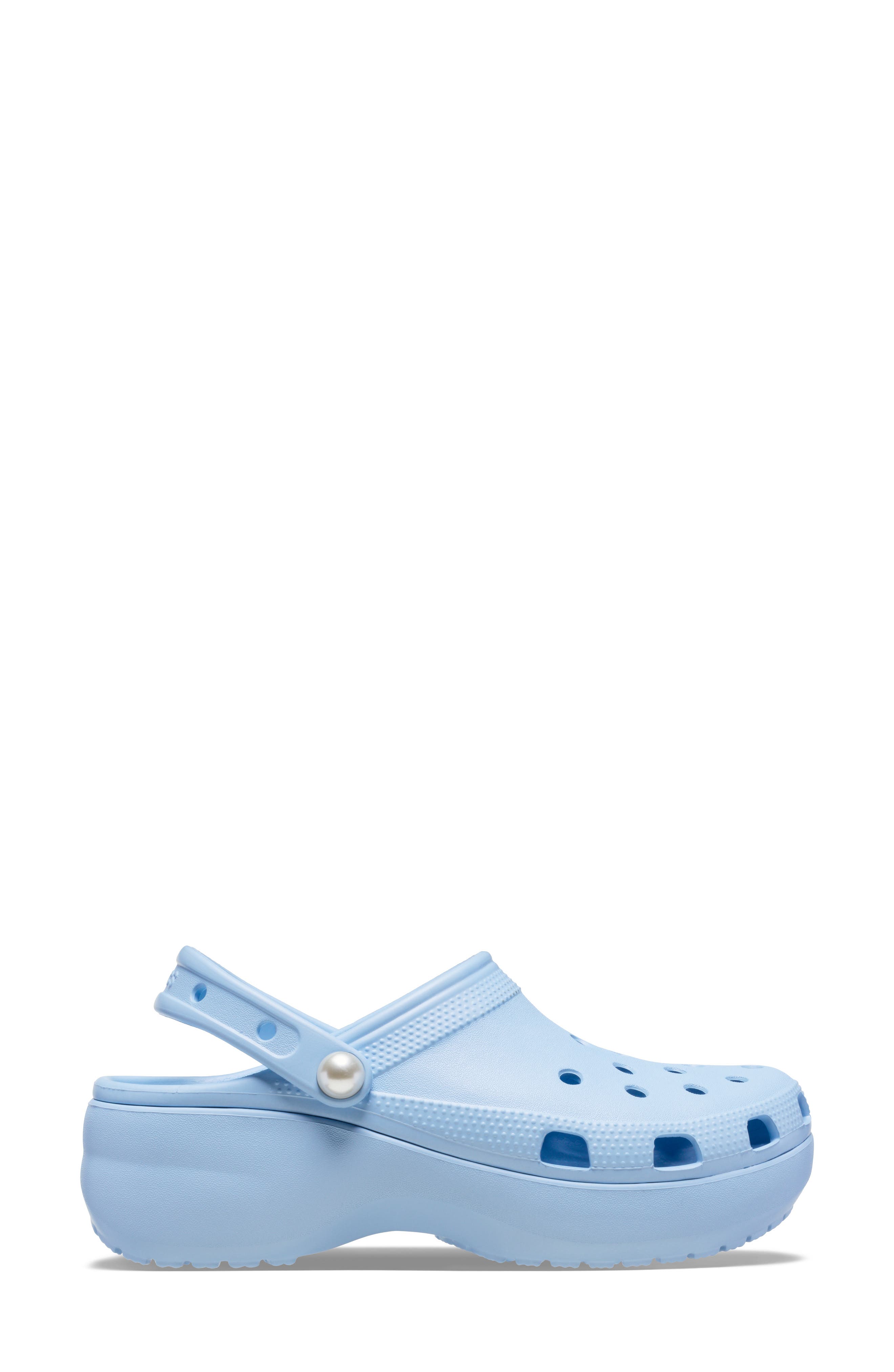 CROCS Faux Pearl Platform Clog, Alternate, color, Blue Calcite