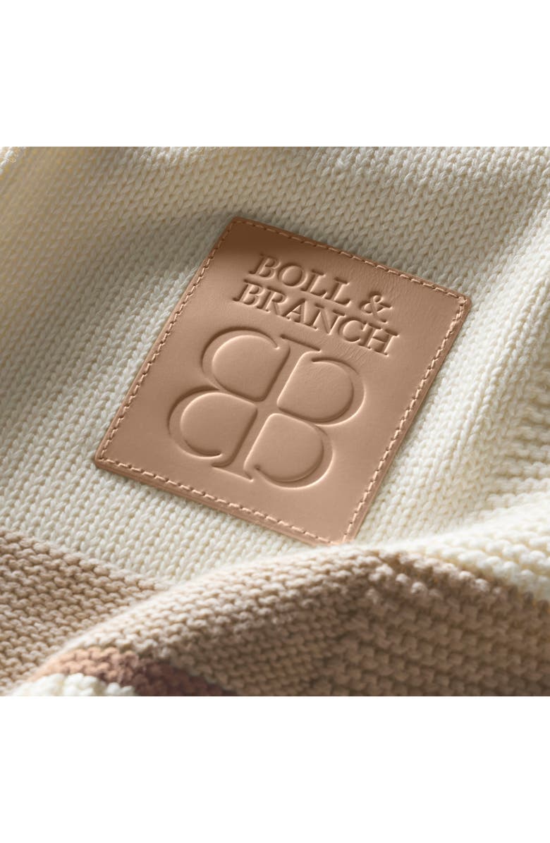 Boll & Branch Court Knit Throw Blanket, Alternate, color, Cream