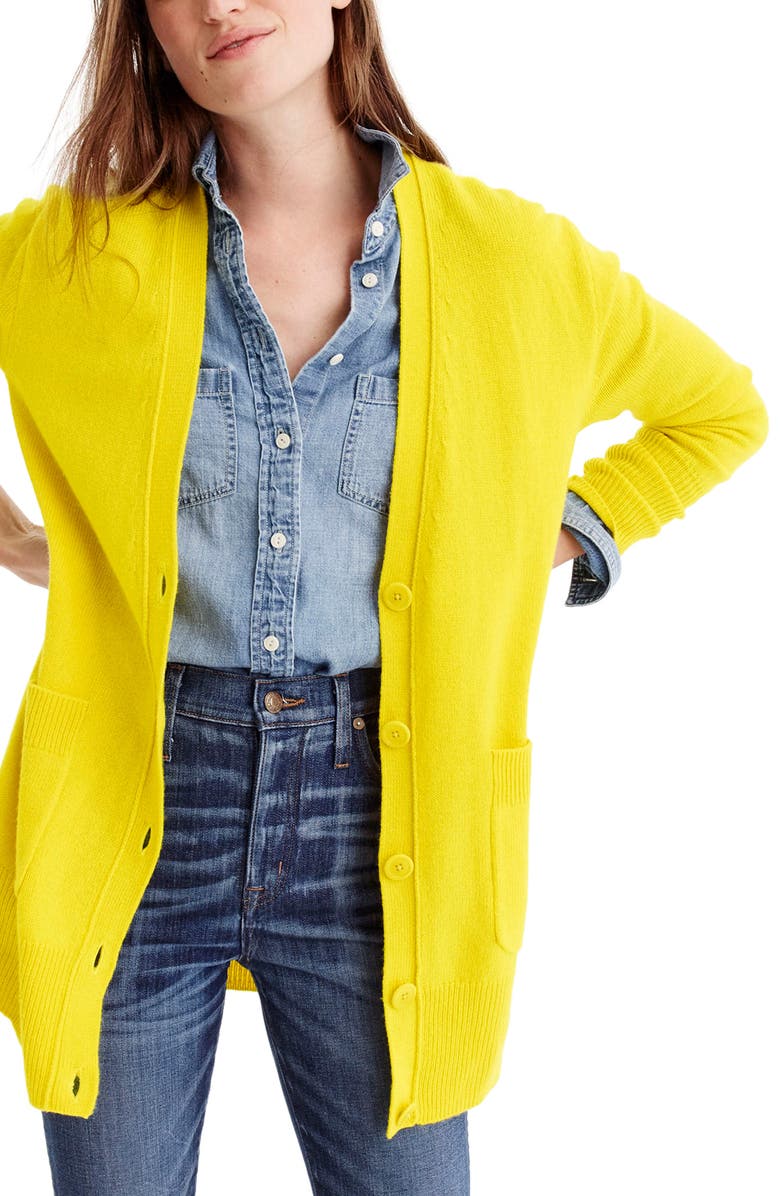 J.Crew Oversize Wool Blend Cardigan, Main, color,