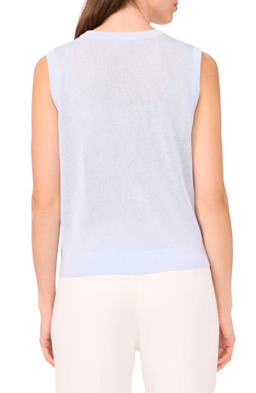 HALOGENR HALOGEN(R) SLEEVELESS BUTTON-UP SWEATER 