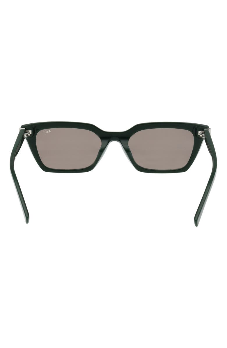 ABERCROMBIE & FITCH 52mm Cat Eye Sunglasses, Alternate, color, Shiny Dark Green / Green