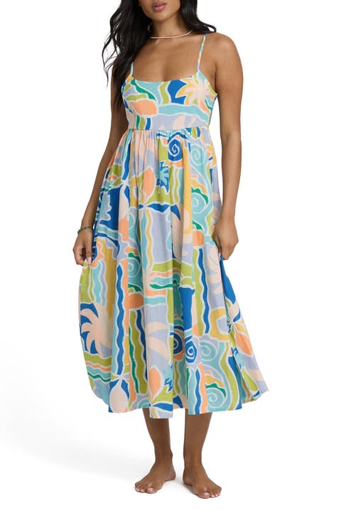 Island Life Cotton & Linen Midi Sundress