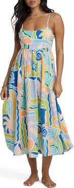 Billabong Island Life Cotton & Linen Midi Sundress