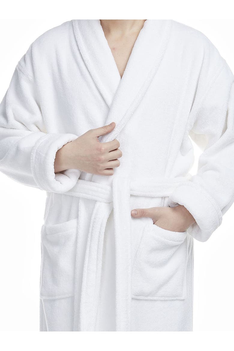 Men's Luxury Turkish Cotton Heavy Robe, Alternate, color, White