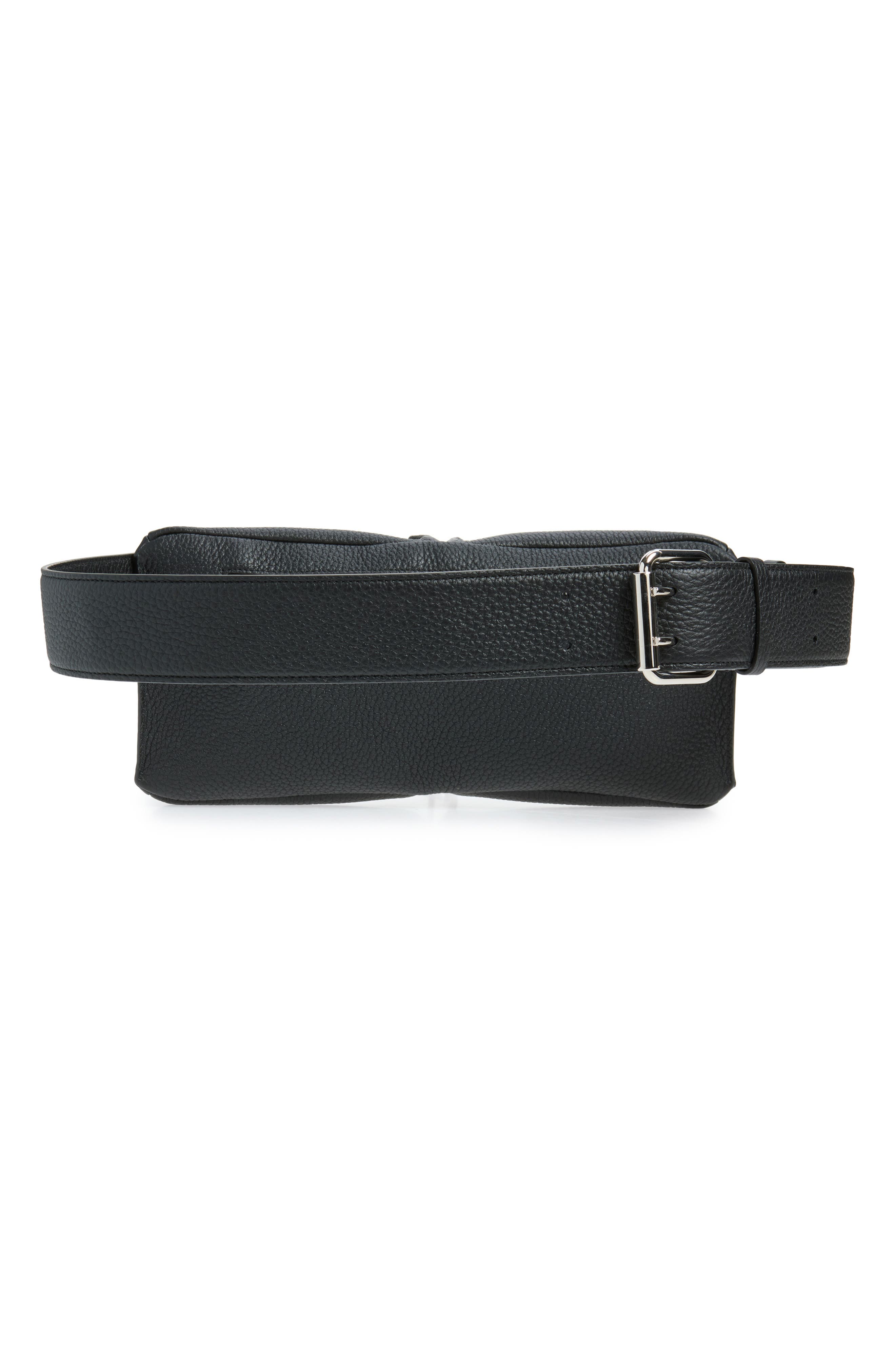 Fold Belt Bag, Alternate, color, BLACK