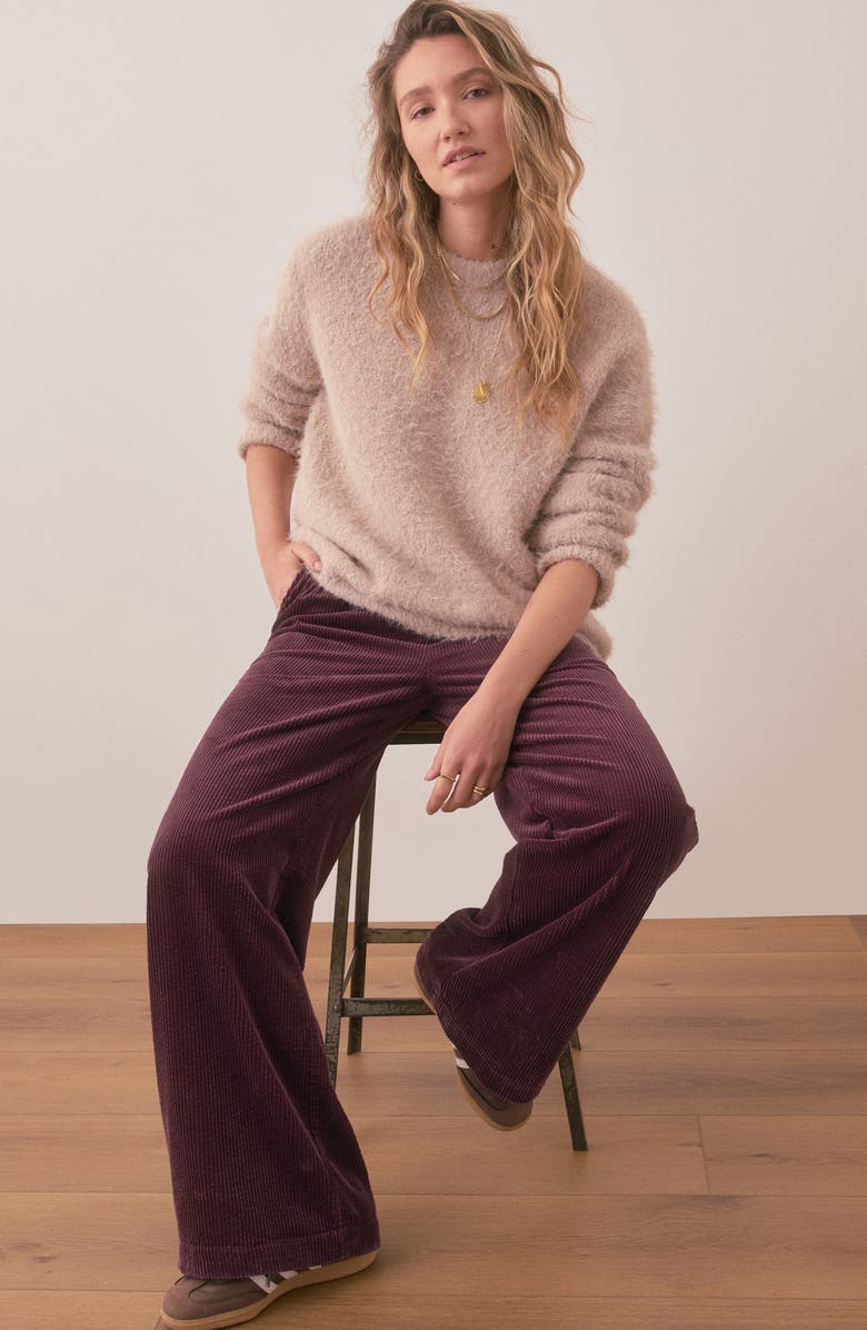 Marine Layer Allison Corduroy Pants, Alternate, color, Windsor Wine