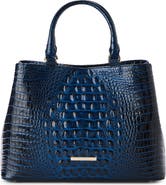 Brahmin Small Denise Croc Embossed Leather Satchel