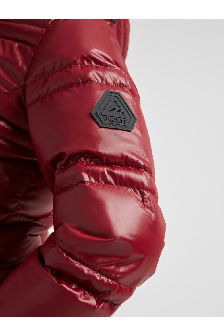 R4D Tramline Racer Hooded Puffer Jacket, Alternate, color, DARK CRANBERRY/BLACK