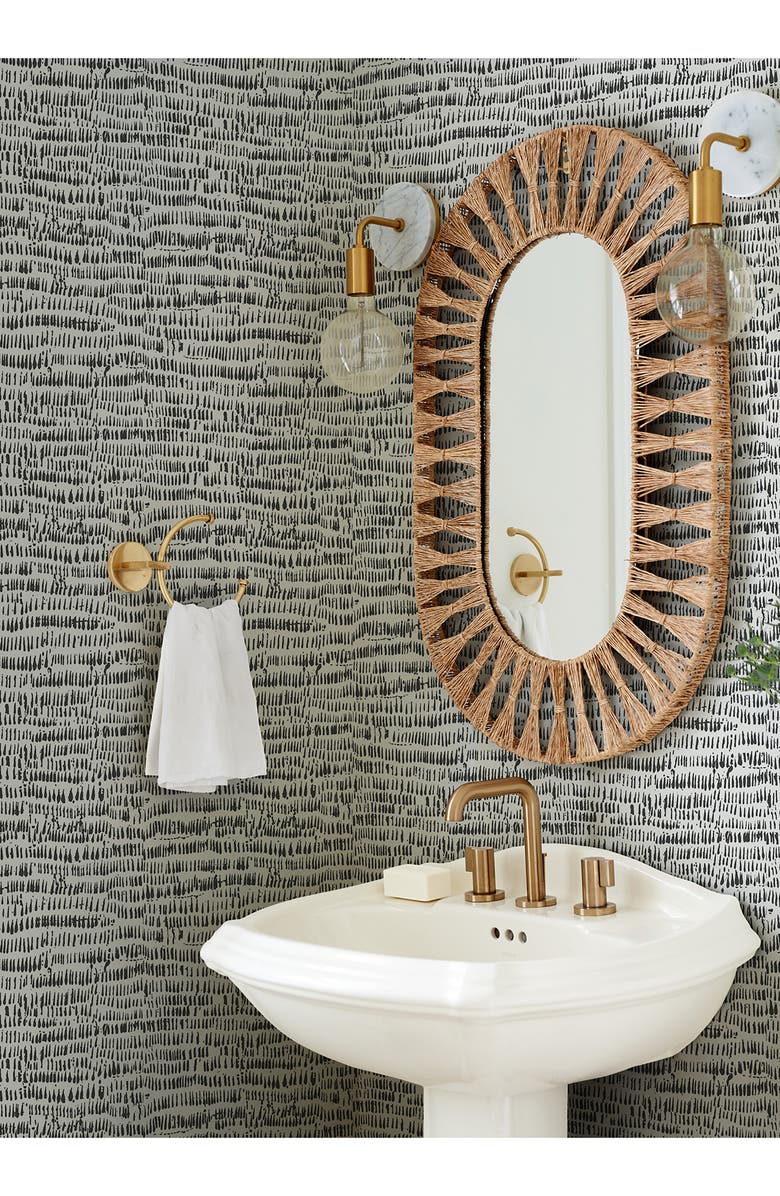 Wallpops Brushstroke Wallpaper, Alternate, color, Black