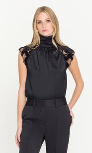 Generation Love Rachel Velvet Lace Halter Blouse