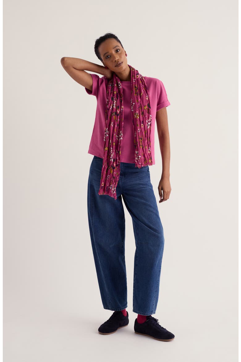 Porthzennor Organic Cotton T-shirt, Alternate, color, ROSA