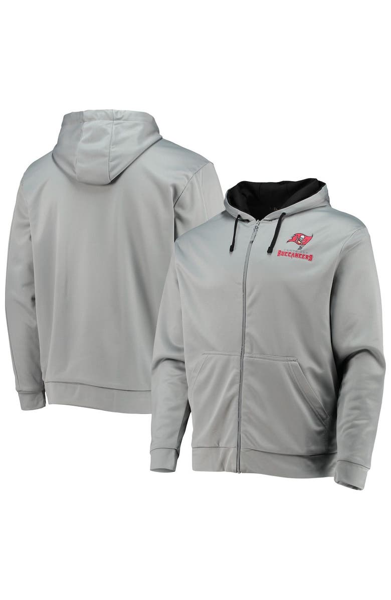DUNBROOKE Men's Dunbrooke Gray/Black Tampa Bay Buccaneers Apprentice Full-Zip Hoodie, Main, color, Gray