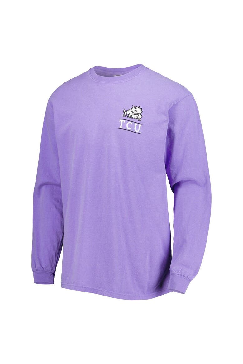 Men's Purple TCU Horned Frogs Circle Campus Scene Long Sleeve T-Shirt, Alternate, color, Purple