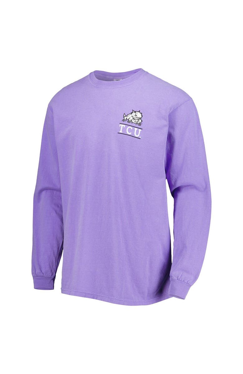 IMAGE ONE Men's Purple TCU Horned Frogs Circle Campus Scene Long Sleeve T-Shirt, Alternate, color, 