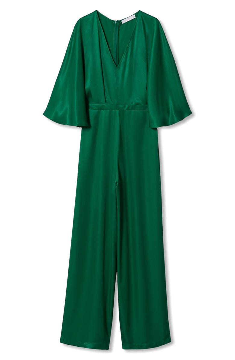 MANGO Wide Leg Satin Jumpsuit, Alternate, color,