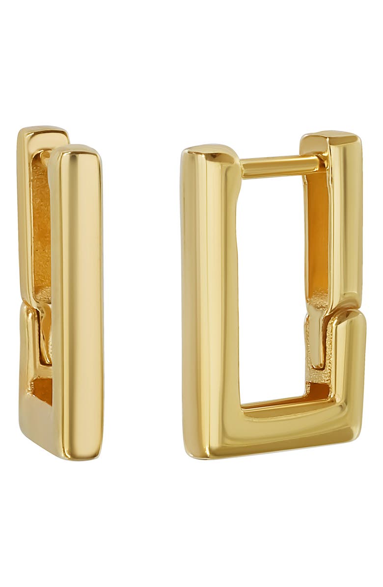 Bony Levy Rectangular Huggie Earrings, Main, color, 14K Yellow Gold
