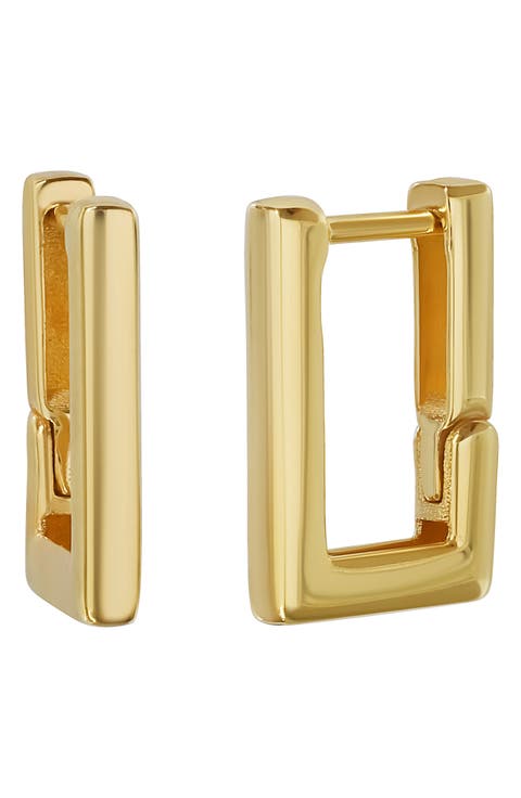 Rectangular Huggie Earrings