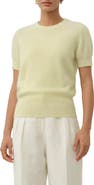 Lilysilk Brushed Cashmere Short-Sleeve Sweater