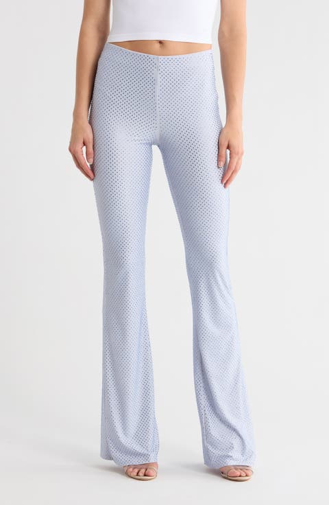Crystal Pull-On Flare Leg Pants (Regular & Plus)