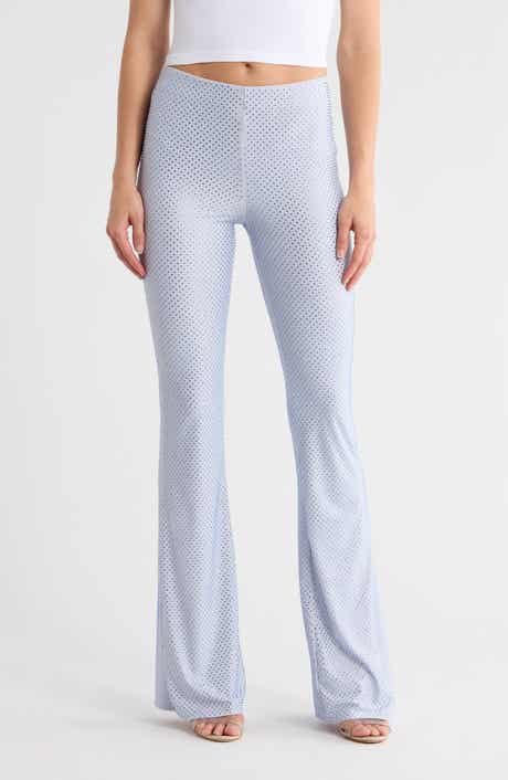 Good American Crystal Pull-On Flare Leg Pants