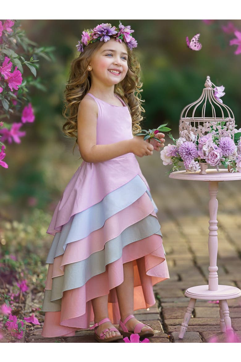 nordstrom pastel dresses Girls Pretty Petal Pastel Rainbow Tiered Dress (Women)