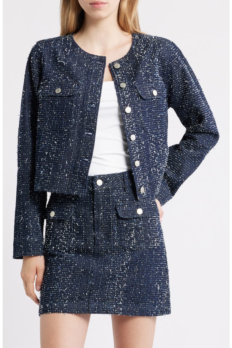 Capistrano Denim Tweed Jacket, Main, color, DENIM TWEED
