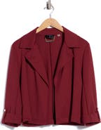 T Tahari Cropped Button Tab Sleeve Jacket