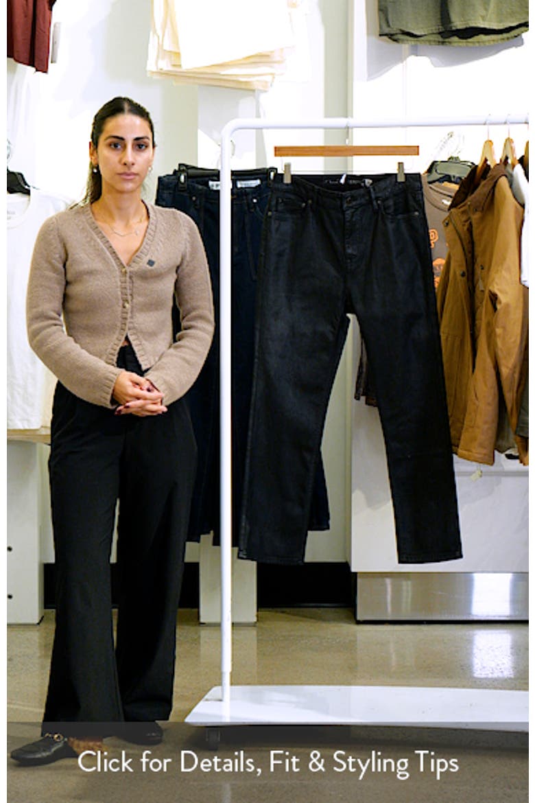 Coated High Waist Straight Leg Ankle Jeans video