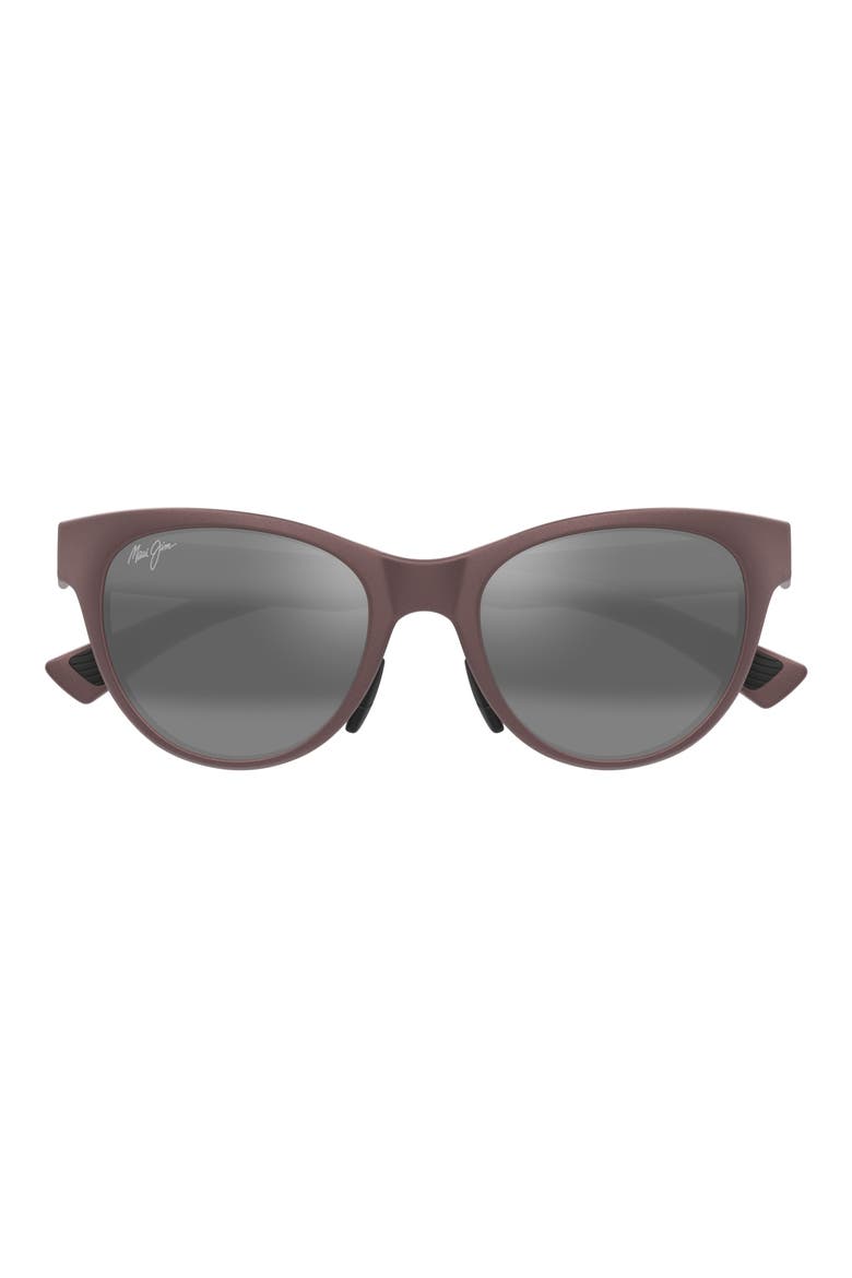 Hulahe 52mm PolarizedPlus2® Rectangular Sunglasses, Main, color, METAL MATTE DARK ROSE/ GREY