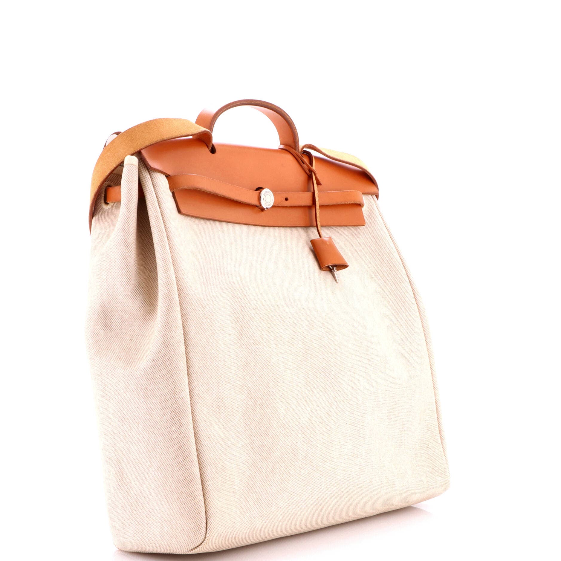 Herbag Toile and Leather GM, Alternate, color, White