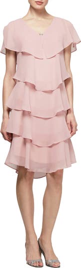 chinese dress ladies Mint Georgette Printed Layered Dress with Jacket  Trendphoria