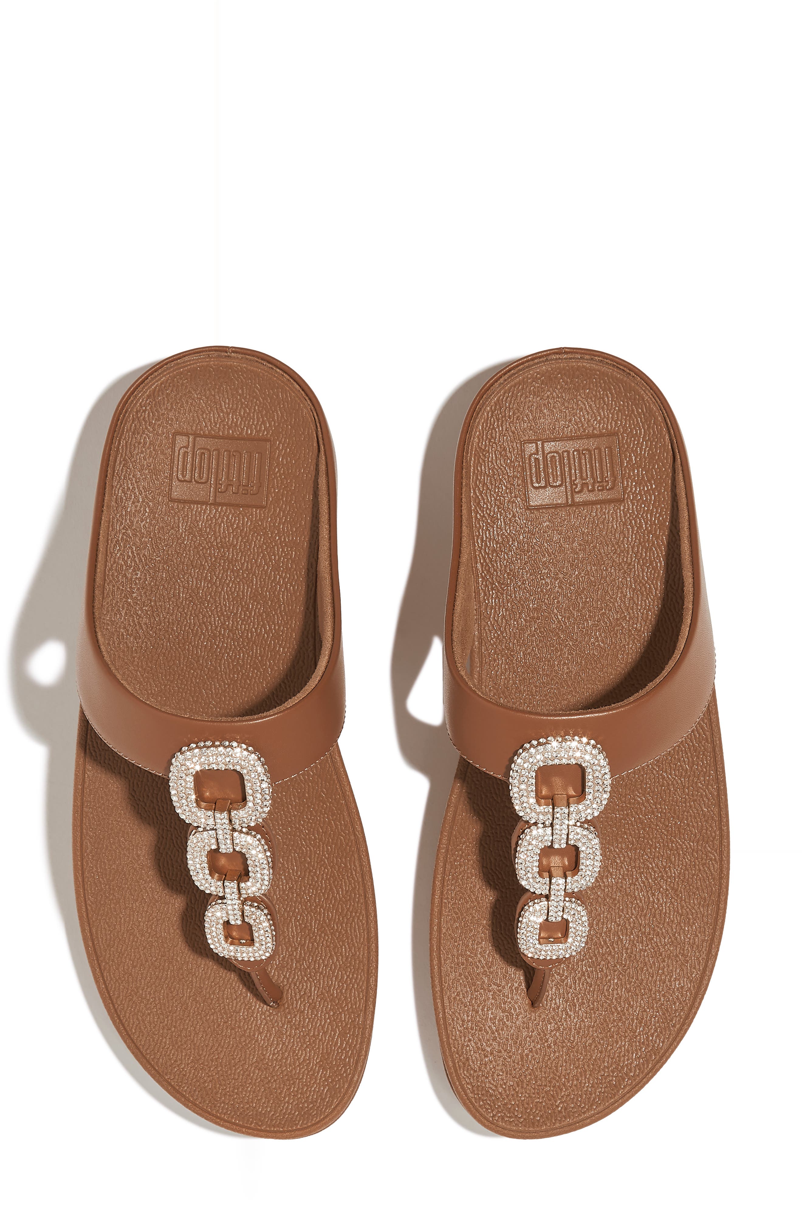 FitFlop Fino Platform Wedge Flip Flop, Alternate, color, Deep Tan
