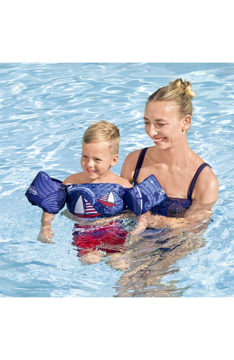 Puddle Jumper Child Deluxe Life Vest Sailboats, Alternate, color, Purple