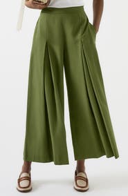 LK Bennett Frances Colette Pleated Wide Leg Pants