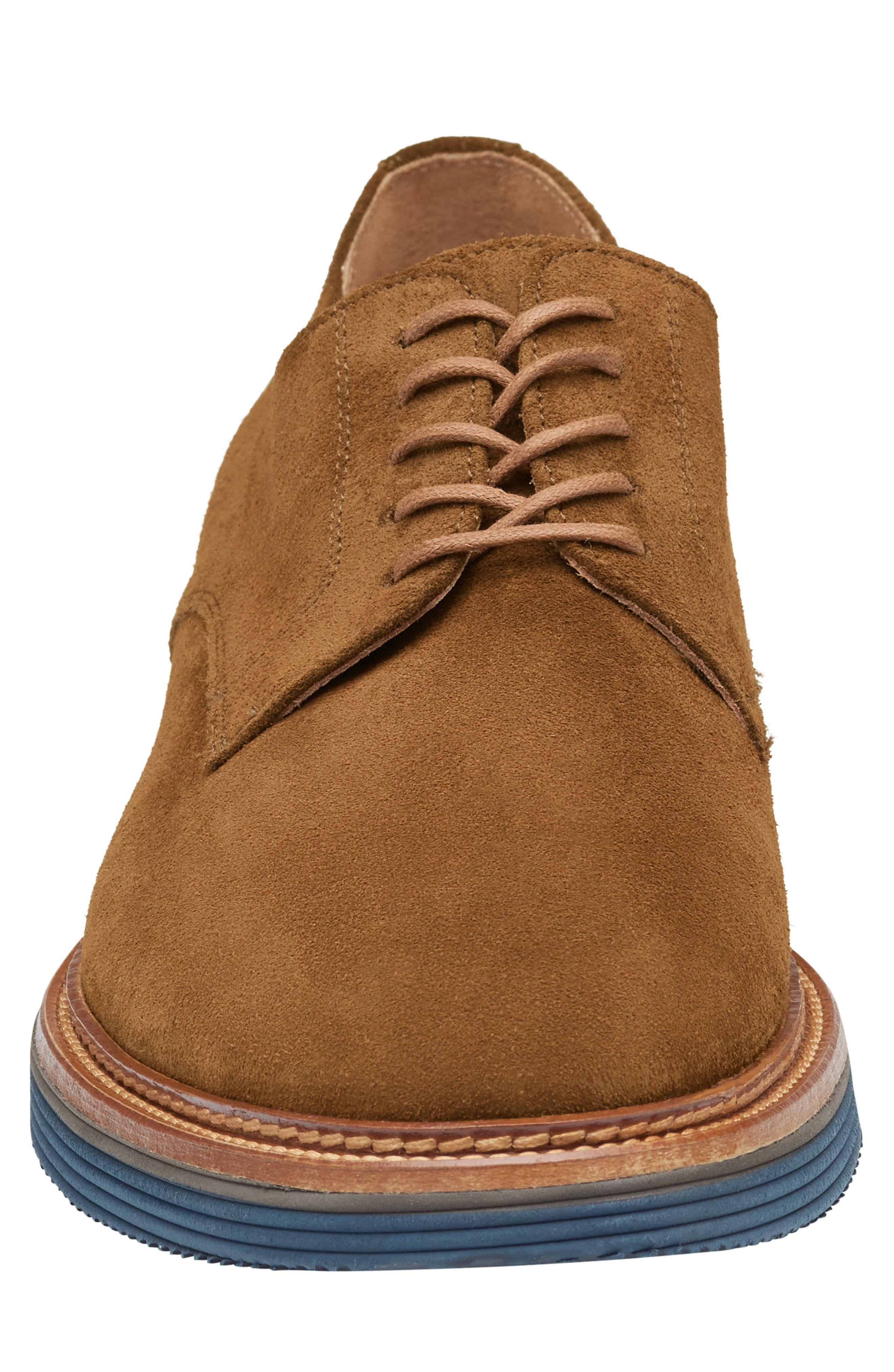 Johnston & Murphy Jenson Plain Toe Derby, Alternate, color, Snuff European Suede