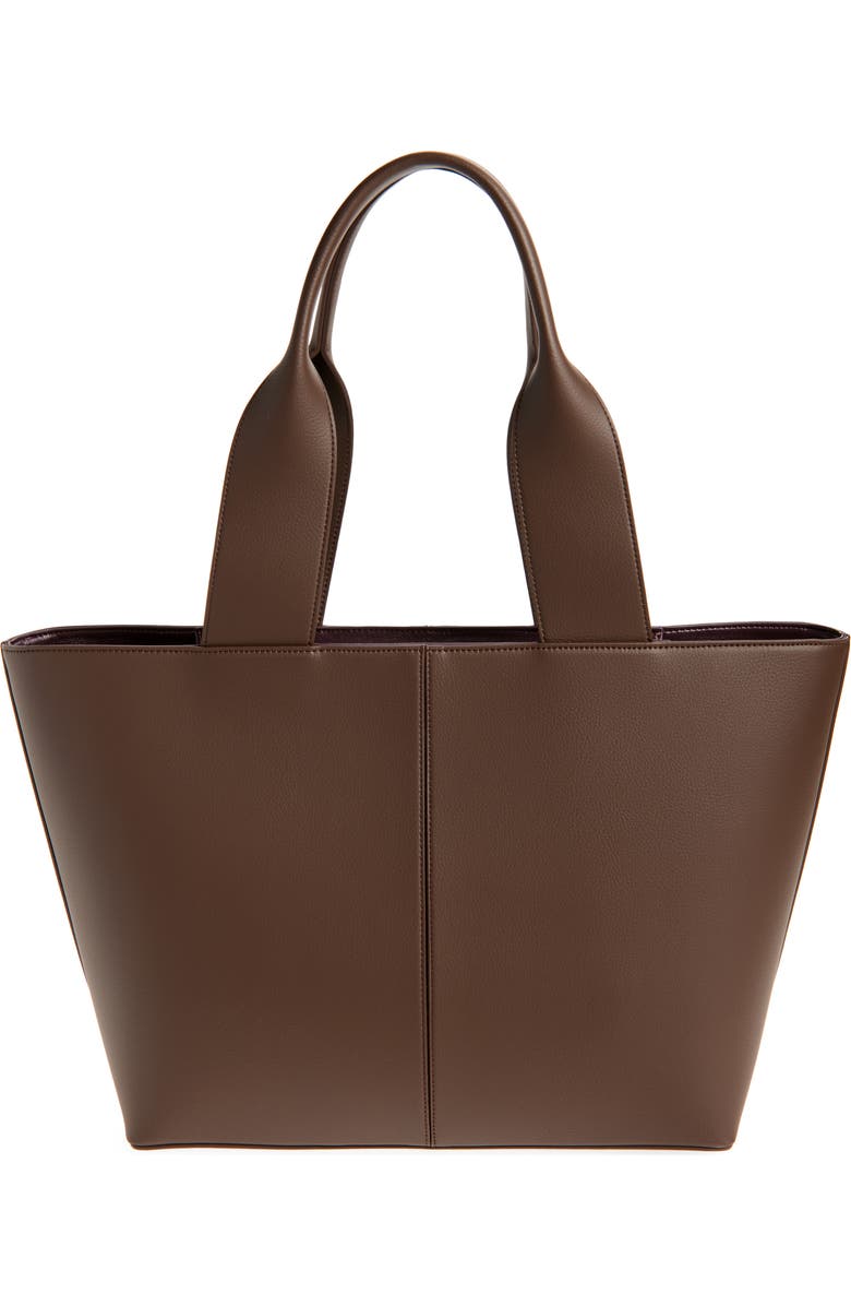Freja New York Lafayette Faux Leather Tote, Alternate, color, Espresso