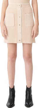 maje Fitted Knit Skirt