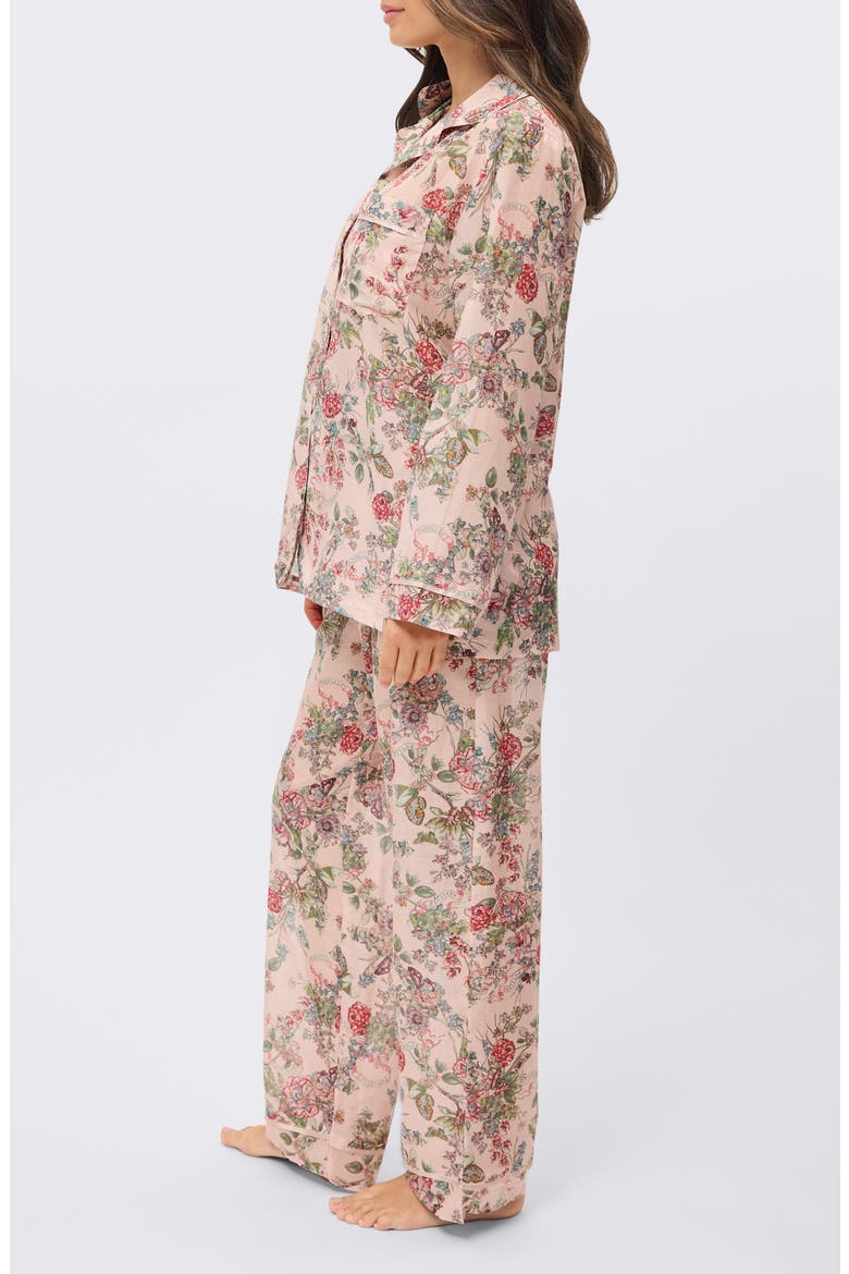 Layla Cotton & Silk Pajamas, Alternate, color, PINK