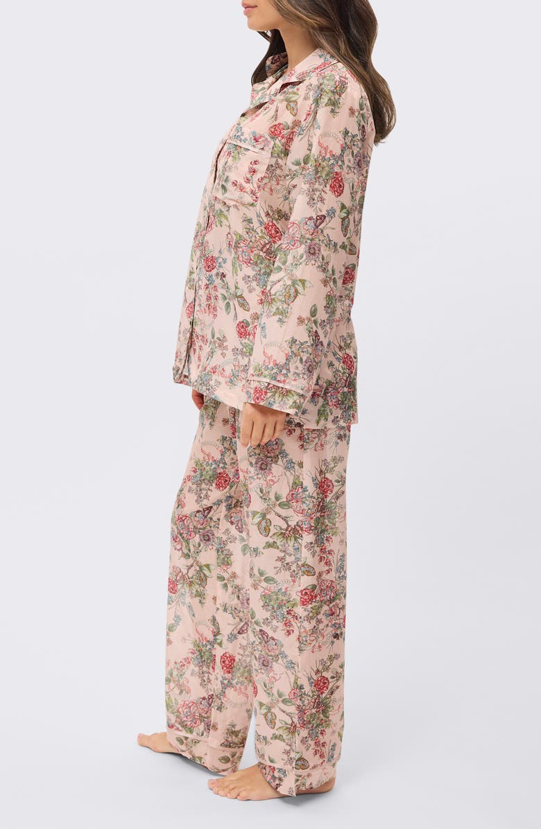 Papinelle Layla Cotton & Silk Pajamas, Alternate, color, Pink