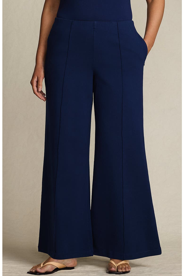 Plus Size Starfish High Rise Palazzo Pants, Main, color, Deep Sea Navy
