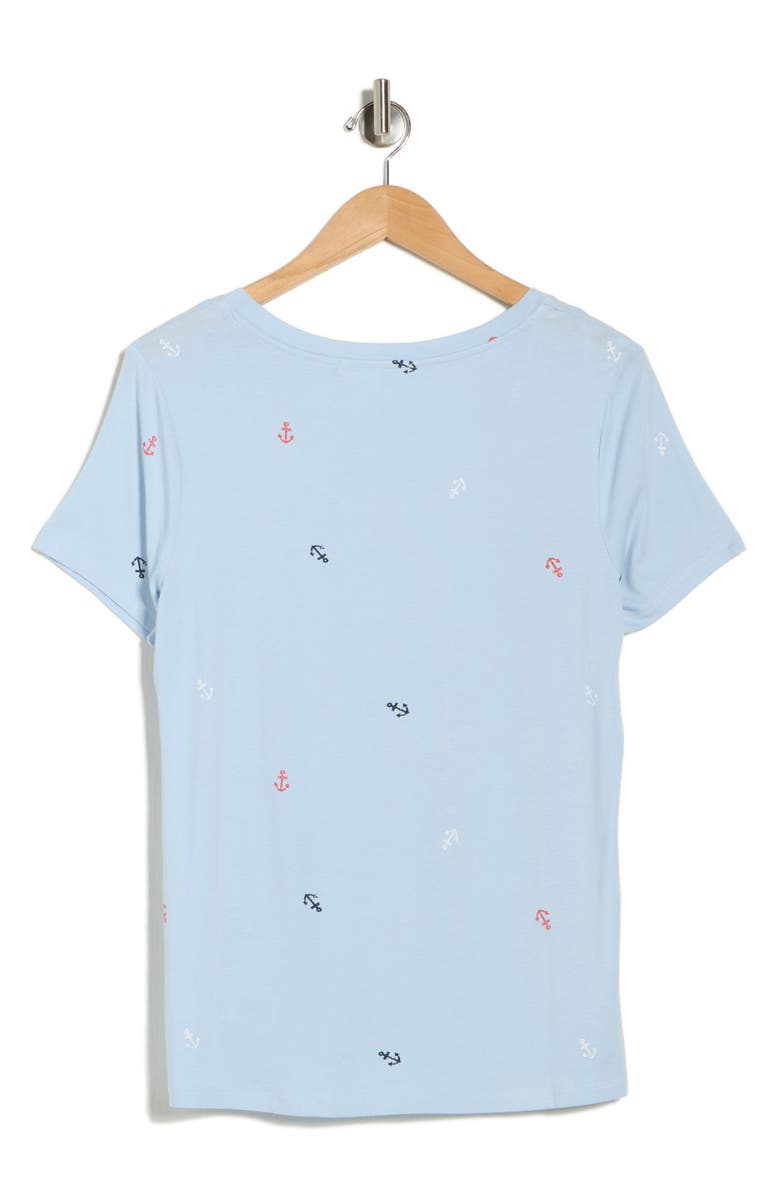 C & C California Karlie Scoop Neck T-Shirt, Alternate, color, Skyway Anchors