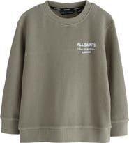 smALLSAINTS by ALLSAINTS Kids' Underground Embroidered Waffle Crewneck Sweatshirt