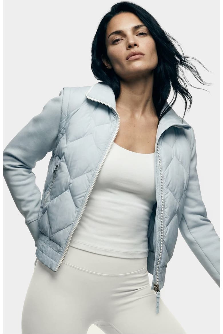 Prisa Quilted Light Down Jacket With Removable Sleeves, Alternate, color, Powder Blue