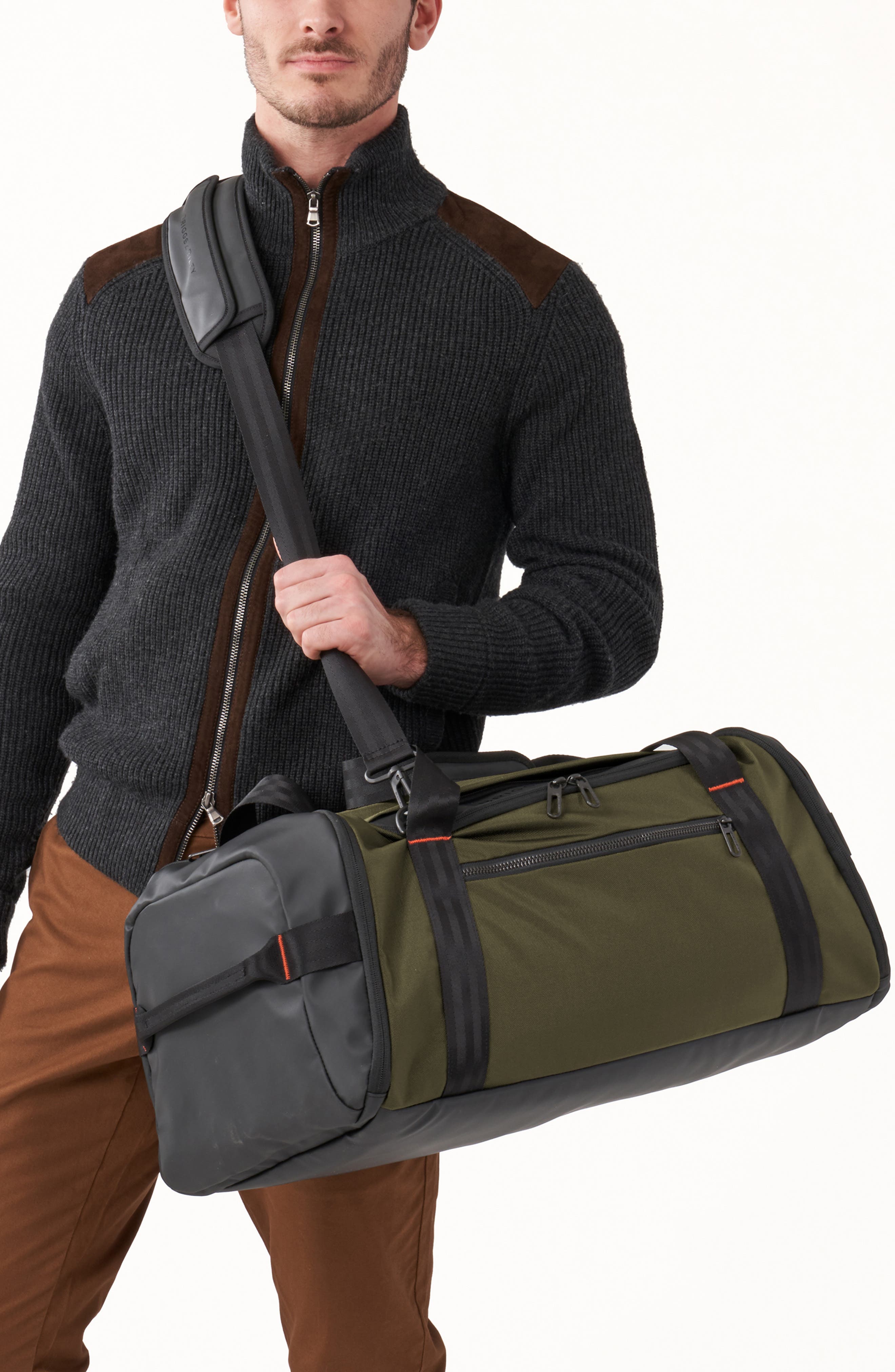 ZDX Large Duffle Bag, Alternate, color, HUNTER GREEN